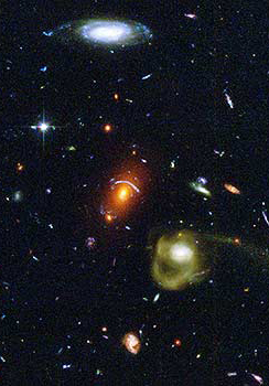 Billede af fjerne galakser taget med det nye teleskop