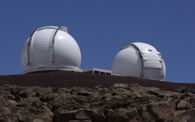 Two 10-meter Keck telescopes 
