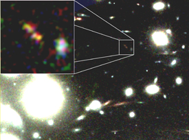 Galaxy cluster found by the Hubble Space