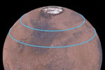 Mars har bælter af gletsjere bestående af frossent vand