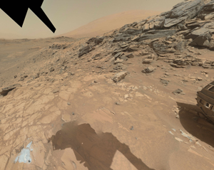 Marias Pass fra Gale krateret på Mars 