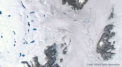 Satellite photo of Zachariae Ice Stream