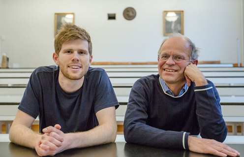 Professor Mogens Høgh Jensen and PhD student Mathias Heltberg