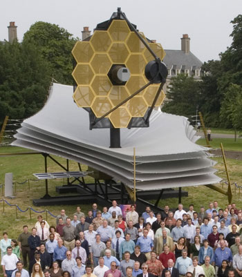 A full scale model of the James Web Space Telescope