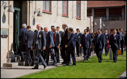 Arrival of the delegation at NBI on Blegdamsvej