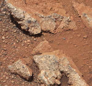 Rounded stones on Mars