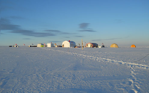 Camp på isen