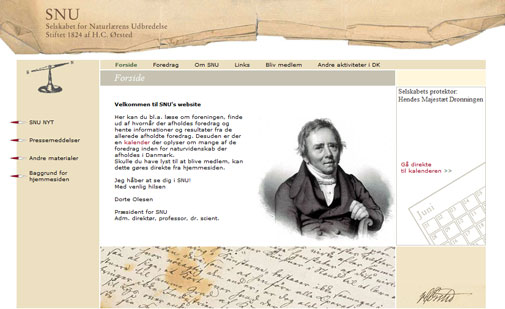 Website of Society of Natural Science