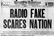 Title: "Radio Fake Scares Nation" 
