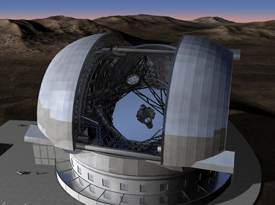 Tegning af Europæiske Extremely Large Telescope
