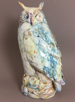 A Horned Owl sculpture