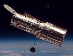 Hubbleteleskopet i kredsløb om Jorden