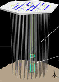 Illustration of the IceCube experiment
