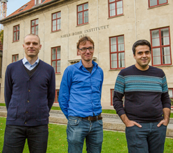 Søren Stobbe, lektor, Peter Lodahl, professor og Alisa Javadi, postdoc