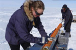 Mængden af havis kan spores i iskappen på land