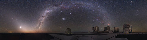 The telescope, VLT, in Chile