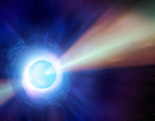 Artistic impression of super nova with jets