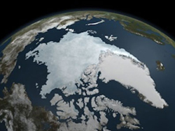 Aerial photo of the Arctic Sea