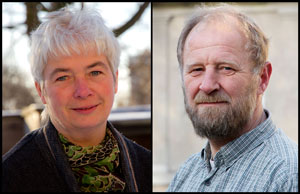 Professor Dorthe Dahl-Jensen og lektor Jørgen Peder Steffensen 