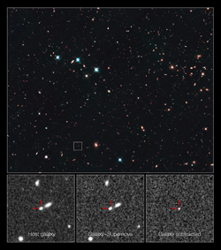 Location of the super nova in the sky