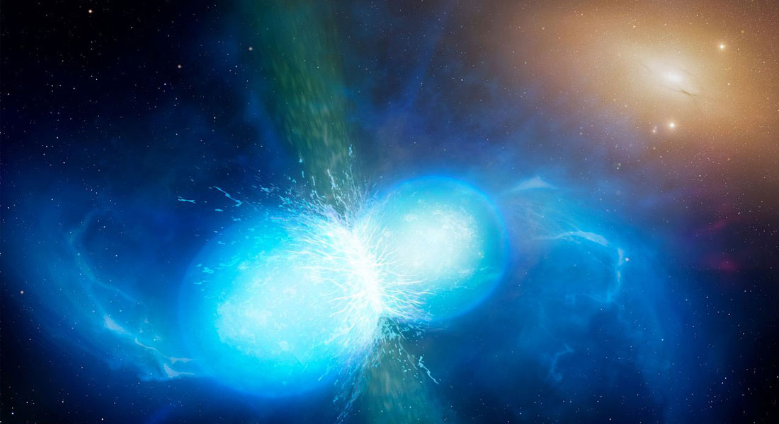Artist’s impression of merging neutron stars. Credit: University of Warwick/Mark Garlick Artist’s impression of merging neutron stars. Credit: University of Warwick/Mark Garlick