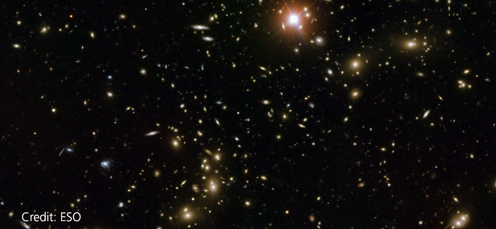 Billede, der viser den større struktur i universet