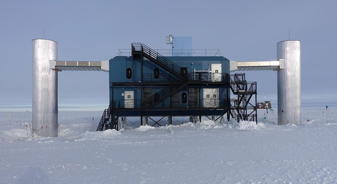 IceCube-laboratoriet på Sydpolen.