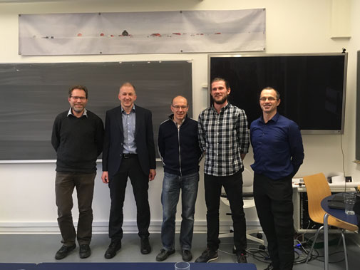 From left: Anders Svensson, Joachim Mohn, Thomas Blunier, Malte Winther, Barth Smets