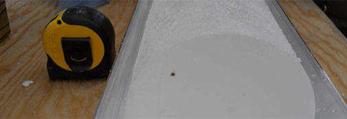Example of brownish particulate matter in the ice core.
