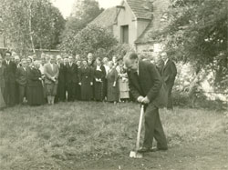 The groundbreak of new building by Niels Bohr