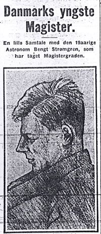 Drawing of Bengt Strömgren