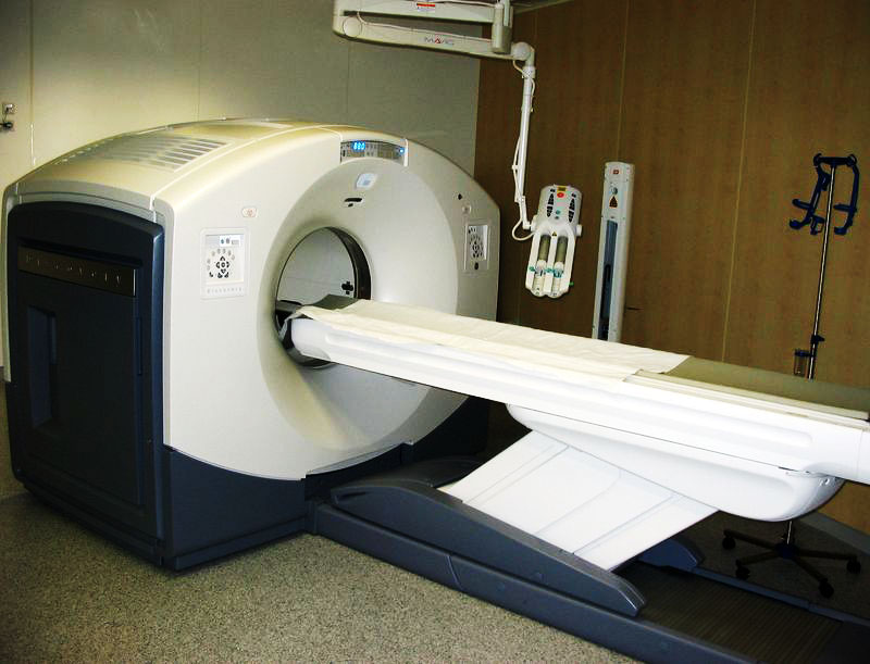 A combined CT/PET scanner.