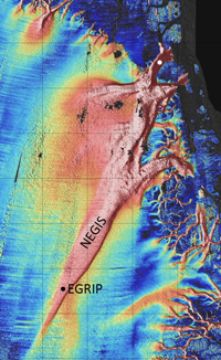 Place of the new drilling site shown on map