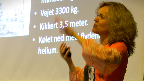 Anja C. Andersen giving a lecture