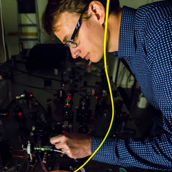 Peter Lodahl in the new laboratory