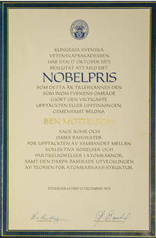 Nobel Prize Diploma 