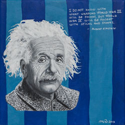 Albert Einstein painting