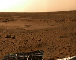 Billede af "landskabet" på Mars