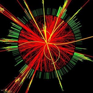 Visualisering af partikelsammenstød i en accelerator