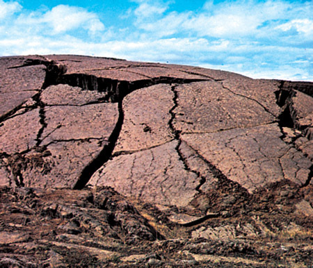 Størknet lava